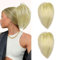 Fulang Hair 2/Pack de coletas con pinza para el pelo con banda de goma grande para moño de garras, postizos ondulados naturales sintéticos para mujer