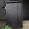 Aluminium Jalousie,Schwarze,Jalousien Bohren,Faltrollo,Sonnen- & Sichtschutz Tür Fenster Rollo Jalousette Aluminium Fensterjalousie Lamellen Metall 25mm,Anpassbar,Breite × Höhe (85cm x 140cm)