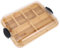 Bambou Bamboo Wood Charcuterie Board avec Couvercle, Planche à Fromage, Planche à Découper, 6 Compartiments, pour Toute Occasion, Plateau de Collation, Plateau Végétalien, pour