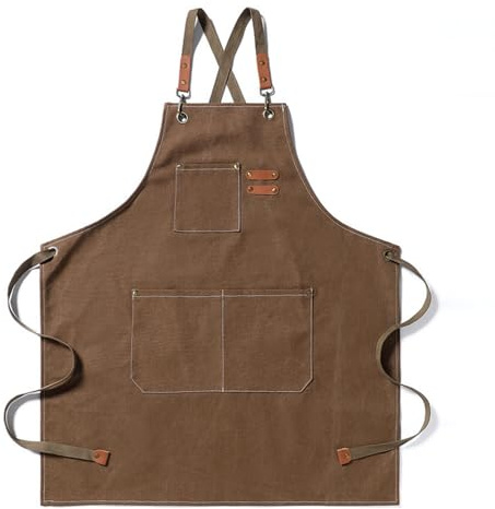 COZERI Arbeitsschürze für Männer und Frauen,Kochschürze Schürze, barista schürze, Einstellbare BBQ mit 3 Taschen, Wasserdicht, Langlebig,für Home Kitchen Kaffee Garten Handwerk Werkstatt