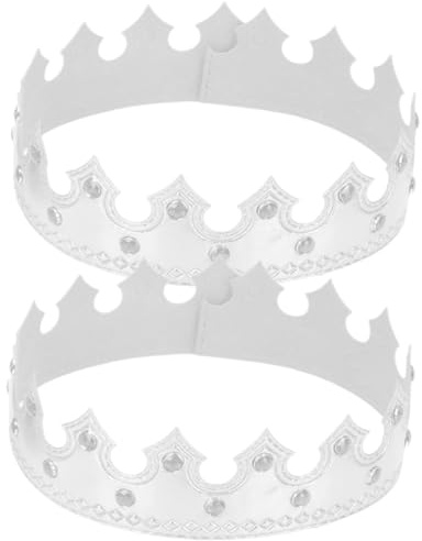 Cabilock Lot de 2 Couronnes d'Anniversaire en Taille Unique Bandeaux Doux et Confortables pour Bébés Garçon et Filles et Adultes Accessoires pour Fêtes Séances Photo et Déguisements