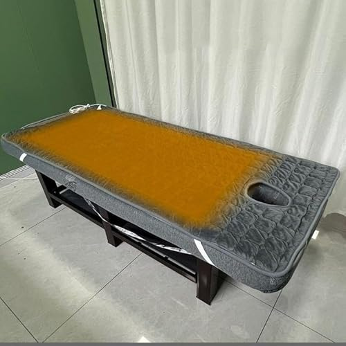 SEVOLY Tappetino riscaldante Professionale per Lettino da Massaggio, scaldaletto Elettrico di Alta qualità con Foro, 3 impostazioni di Calore, Protezione dal surriscaldamento,70,8x31,4 Pollici