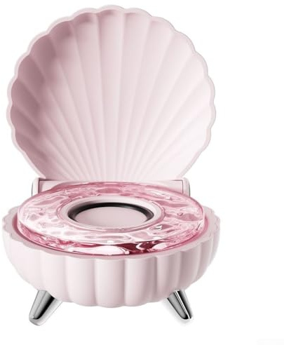 Vidonergy Mini altoparlante con luci ambientali colorate, lettore musicale MP3 wireless, per soundbar stereo TWS per casa, feste e uso esterno, bianco (rosa)