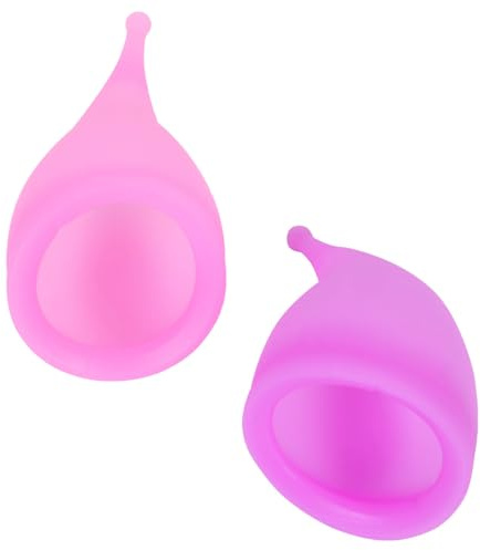 SEWOART Coppette Mestruali in Silicone 30 Ml Taglia, Confezione da 2 Pezzi, Morbide e Flessibili per Donne, Antiperdite e Riutilizzabili, Adatte per Nuoto, Escursioni e Colore Casuale