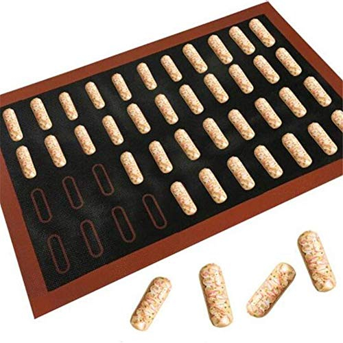 Silicone Baking Mat 18/44 Eclair Pizza Pastry Non Stick Liner Macaron Cookie Tart Bread Mold Maker Oven Baking Sheet Bakeware Accessories Confectionery Tools Kitchen Gadgets Cooking Tools