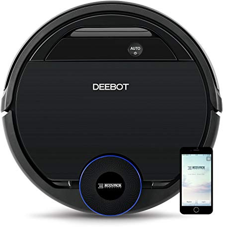 ECOVACS DEEBOT 930, Smart Robotic Vacuum, Carpet, Bare, Pet Hair plus Intelligent Mapping, OZMO Mopping, Adaptive Floor Sensing Technology, with Alexa Navi, Black (Renewed)