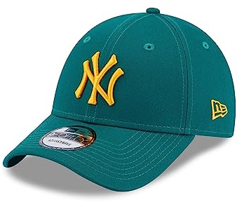 New Era New York Yankees Baseball Kappe 9Forty MLB grün gelb Teamlogo Strapback - One-Size