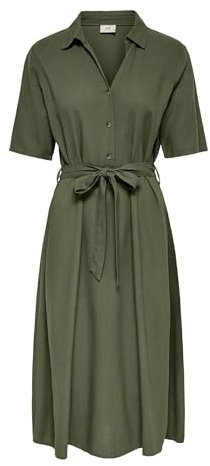 JdY Jdysay 2/4 Midi Shirt Dress WVN Noos Say Robe mi-Longue, Kalamata, M Femmes