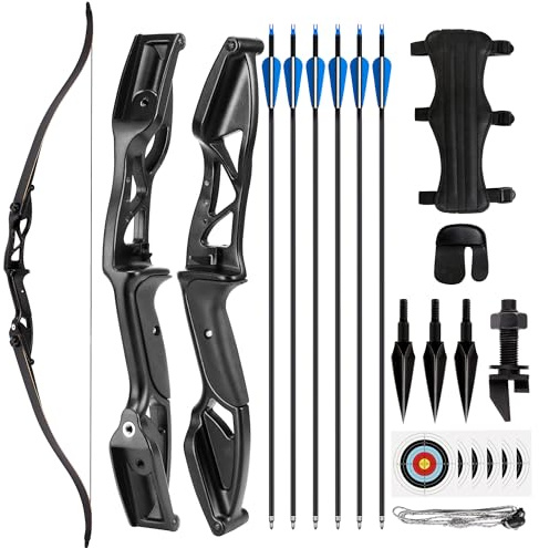 NorthSpoor Take Down Recurvebogen 30lbs 54inch,Anfängerbogen für Erwachsene und Jugendliche im Bogenschießen,Pfeil und Bogen Set