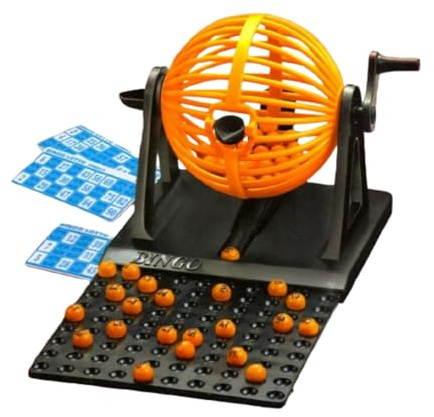 GSV Essentials Classic Bingo Game Set, Traditional Family Game Set, 90 Balls 12 Cards, Game For Adults, Balls for Children and Adults, (1PCS)