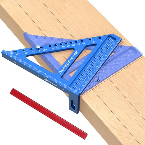 Housolution 8.5 Inch 3D 6-in-1 Carpenter Square (1/16 Precision), Blue
