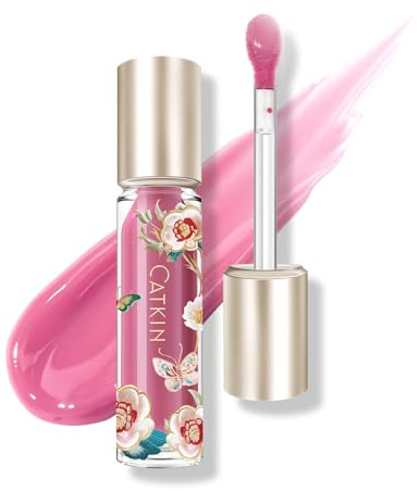 CATKIN Serum Plumping Lip Gloss, Gloss Repulpant Levres, Huile à Lèvres Teintée, Pulpeuses, Rafraîchissantes, Hydratation, Longue Tenue, Non gras, Contient 90% d'essence Nourrissante, 3.5 ml