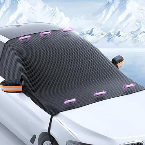 Inverno Telo Parabrezza Antigelo Parasole Auto Invernale, Finestrino, Copertura Neve, Protezione Magnetica Neve, Parasole Vetro, Parasole Anteriore In Vetro, Semicopertura A Prova Di Neve