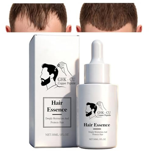 Sérum Peptidique En Cuivre, Hydratant Naturel Nourrissant 30 Ml, Huile Capillaire Nourrissante Avec Du Carbone-60 Pour LesCheveux Plus Pleins Et Plus Épais, La Barbe, Les Sourcils Et Les Cils - Alime