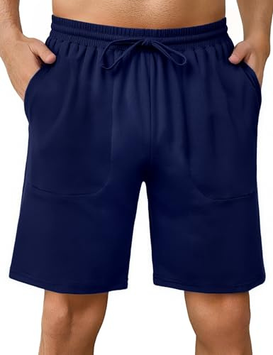 Aseniza Pyjamasbyxor, män, korta bomullssovbyxor, shorty pyjamasbyxor, korta sovshorts, sommar, bermudabyxor, loungewear för män
