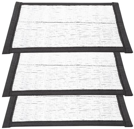IMIKEYA 3 alfombrillas de aislamiento para terrario de 16 x 16 cm con película reflectante, almohadillas de calor para reptiles, alfombrillas de calefacción para mascotas para calentar en invierno y