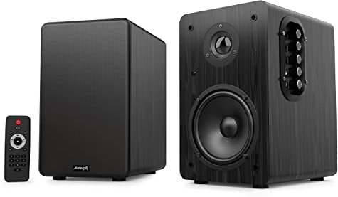 Audibax Beta 1BT - Enceinte Active Professionnelle - Puissance 100W - Enceinte Bluetooth - Connexion USB/SD - Bass Reflex - Télécommande Incluse - Entrées RCA, Optique et Coaxiale