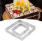 HERCHR Adjustable Cake Tin,16 to 28cm Square Baking Cake Tin Rectangular Mousse Mould Baking Frame Stainless Steel Cake Ring for DIY Mousse Cake Dessert Pizza