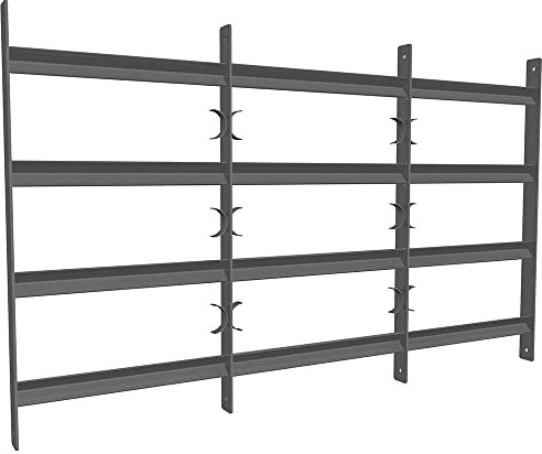 Melko Grille de fenêtre - Protection anti-effraction - En acier - 60 x 70 à 130 cm - Protection anti-effraction - Balcon - Rez-de-chaussée - Fenêtre de cave