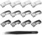 6 Paar Schnürsenkel Magnet, Lazy Free Schnürsenkel Schnalle,Magnetisches Lock Verschluss Schnellschnür, Metall-Magnetverschluss,Schnellverschluss Schnürsenkel für Sneaker Freizeitschuhe(mit Pinzette)