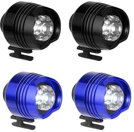 FerrDeery Headlights for Shoes 4 PCS, Headlights 3 Modes Lighting Shoe Charm, Camping Accessories Shoe Headlights Lasting 145 Hours, IPX5 Waterproof Shoe Charm Decoration Headlights (Black+Blue)