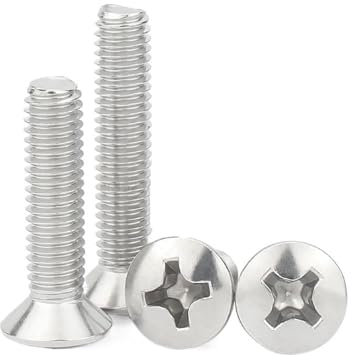 5/10 Uds M5 M6 M8 longitud 6-60mm A2-70 304 acero inoxidable Cruz empotrada Phillips cabeza avellanada levantada medio tornillo ovalado(25mm,10PCS-M6)