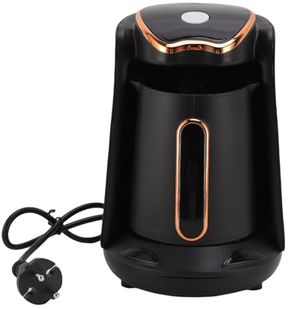 WOHPNLE turca, 600W Café turco automático con 1-4 tazas Capacidad Portable Anti sobre el desbordamiento Cafetería contra la quema de secado para el hogar