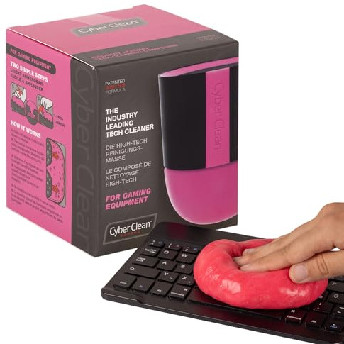 Cyber Clean Massa di pulizia da gioco, 160 g, pulitore per tastiera, rimozione polvere, plastilina per gaming, tastiere, controller, volanti e console