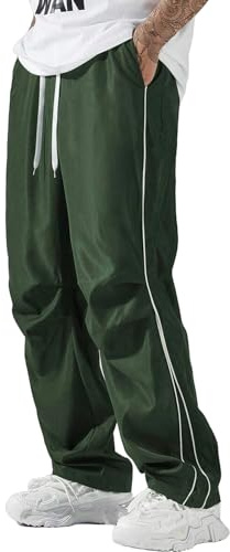 Pantaloni Tuta Uomo Larghi Eleganti per Uso Quotidiano, Vita Elastica con Tasche per Casa Palestra Corsa attività Sportiva Jogging e Tempo Libero