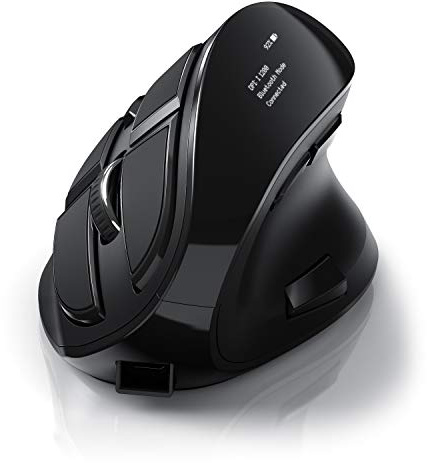 CSL Souris sans Fil Optique Verticale avec écran OLED Wireless Mouse, Boutons programmables, Souris de Bureau Ergonomique reposante pour Le Bras, Soulagement de l'épicondylite, Windows 7 8 8.1 10 11