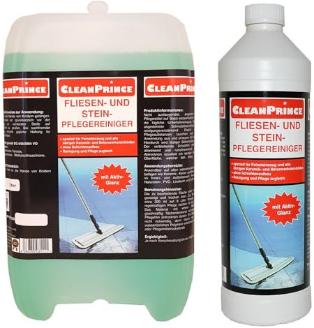CleanPrince - Limpiador para azulejos y piedras, 6 litros, para limpieza diaria de mantenimiento