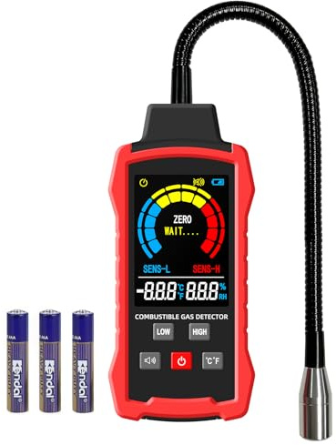 Natural Gas Detector, Gas Leak Detector with 11-Inch Gooseneck, Locating The Source of Propane, Natural Gas, Methane, LPG and Combustible Gas Leak for Home and RV