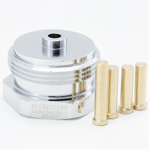 BLUMKRAFT - Adaptador de metal para radiadores Herz, SAR/COMAP, puente de espuma MYJAVA M28 x1.5 a M30 x 1.5 para termostato/cabeza termostática M30x1.5 macho (M28 Short)