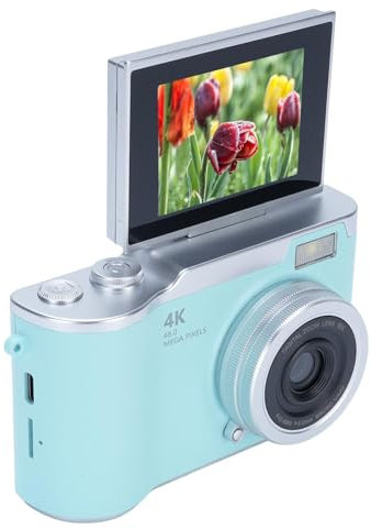Fotocamera Fotografica Digitale 1080p 48mp da 2,4 Pollici HD Display 8x Videocamera Zoom Elettronica per Fotografia Esterna (GREEN)