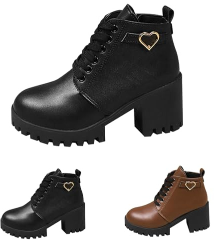 Botas de equitación de invierno, botas occidentales para mujer, con cremallera lateral, botines de piel lisa, unisex para adultos, zapatos de equitación, zapatos góticos bajos, botas cortas de tacón