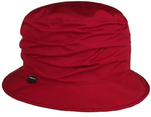 Seeberger Uni Sympatex Stoffhut Glockenhut Regenhut Damenhut Damen - mit Futter Herbst-Winter Herbst Winter - L (58-59 cm) rot
