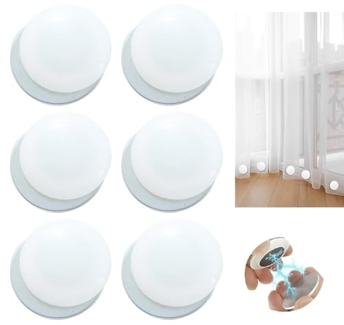 KAHZOR 6 Paia Pesi Magnetici per Tenda da Doccia, Calamite Impermeabili per Tende, Fermatende Magnetici per Tende, Tende da Doccia, Tovaglie, Pesi per Tende