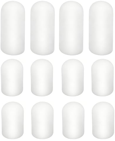Tåskydd, stor tå, set om 12, silikontåhätta transparent tåskydd mot blåsor liktornar och friktion mjuka tåhätta, stor tå, tåskydd för kvinnor och män, M 8 st, L, 4 st