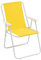 Baroni Home Klappstuhl für Meer, Strand oder Camping, Faltstuhl aus Leinwand, Outdoor-Stuhl mit bunten Armlehnen, Gelb, 52x44x76 cm (1 Stück)