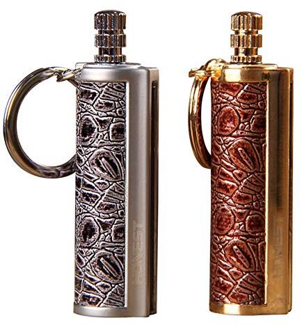 Permanent Metal Match with Gift Box, Waterproof Fire Starter Lighter, Flint Match Metal Keychain Camping Survival Kit, Reusable Survival Fire Starter Lighter, Red & Black Optional (Fuel Not Included)