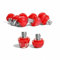 STUDIAMONDS Gummistollen für Fußballschuhe - 14 Fußballstollen Standardgewinde-TPU Studs (Transluzent Rot)