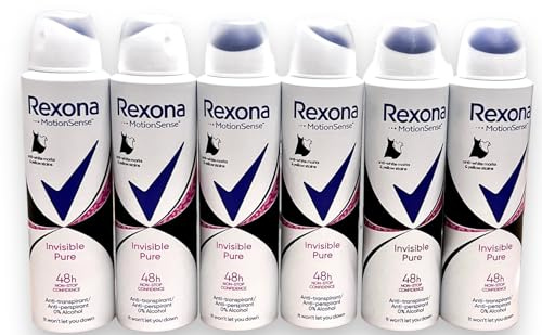 6-pack – Rexona deodorantspray – osynlig ren – 150 ml