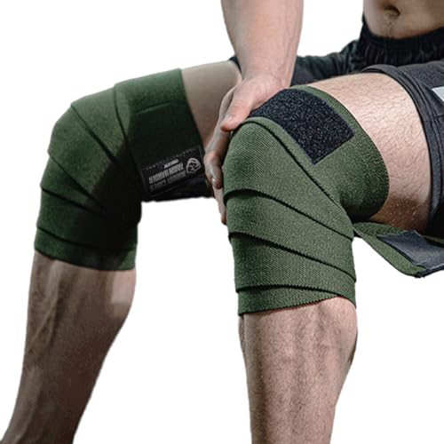Kniebandagen (1 Paar), Kniebandage für Kniebeugen, Gewichtheben, Powerlifting, Beinpresse, Cross-Training, flexibel, 182,9 cm, für Männer und Frauen