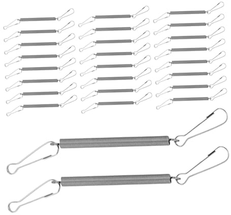 Kisangel 50pcs Pet Drinking Water Hanger Hamster Drinking Bottle Holder Rabbit Cage Spring Clips Bunny Water Bottle Holder Small Animal Waterer Clamp Wire Cage Clips Silver Stainless Steel