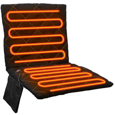 Coussin Chauffant,Coussin Chauffant Électrique Avec 3 Niveaux De TempéRature,Portable et Pliable Coussin De SièGe Chauffant Usb pour Cervicale Epaule Pour Chaise De Bureau,Canapé,Camping,Voyage (Noir)