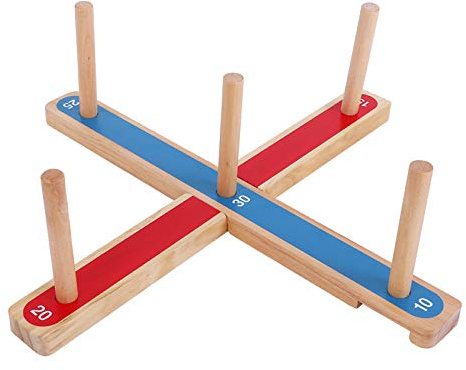 Jonlaki Set da Gioco in Legno Gioco da Lancio con Ghiera per Bambini e Adulti - per Feste Al chiuso/all'aperto