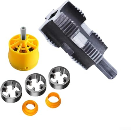 Kit d'Enfile-Tuyau Électrique en PVC pour Perceuse à Main - Outil d'Ouvre-Tuyau d'Eau à 4 Points et 6 Pointes - Design à Double Extrémité pour Plombiers et Utilisateurs de Bricolage