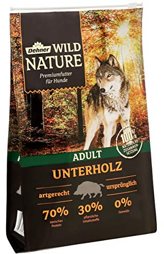 Dehner Wild Nature Hundefutter Unterholz, Trockenfutter getreidefrei / zuckerfrei, für ausgewachsene Hunde, Wildschwein, 4 kg