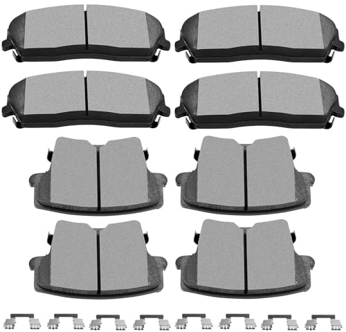 SCITOO RWD Ceramic Brake Pads 8pcs Front Rear Set Fit For 2005-2020 For Chrysler For 300,2009-2020 For Dodge For Challenger,2006-2018 2020 For Dodge For Charger,2005-2008 For Dodge For Magnum