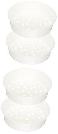 ABOOFAN Babyzubehör 4 Stück Reiskocher Dampfgarer Baby Gedämpfter Fischtopf Dessert Kunststoff Weiß Gemüsedampfer